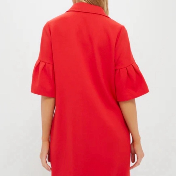 Tuckernuck Red Crepe Massey Dress M - Picture 2 of 5